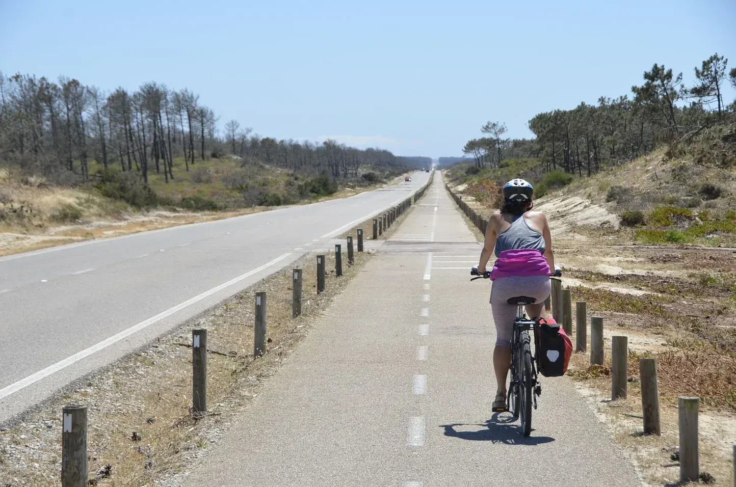 long cycling path