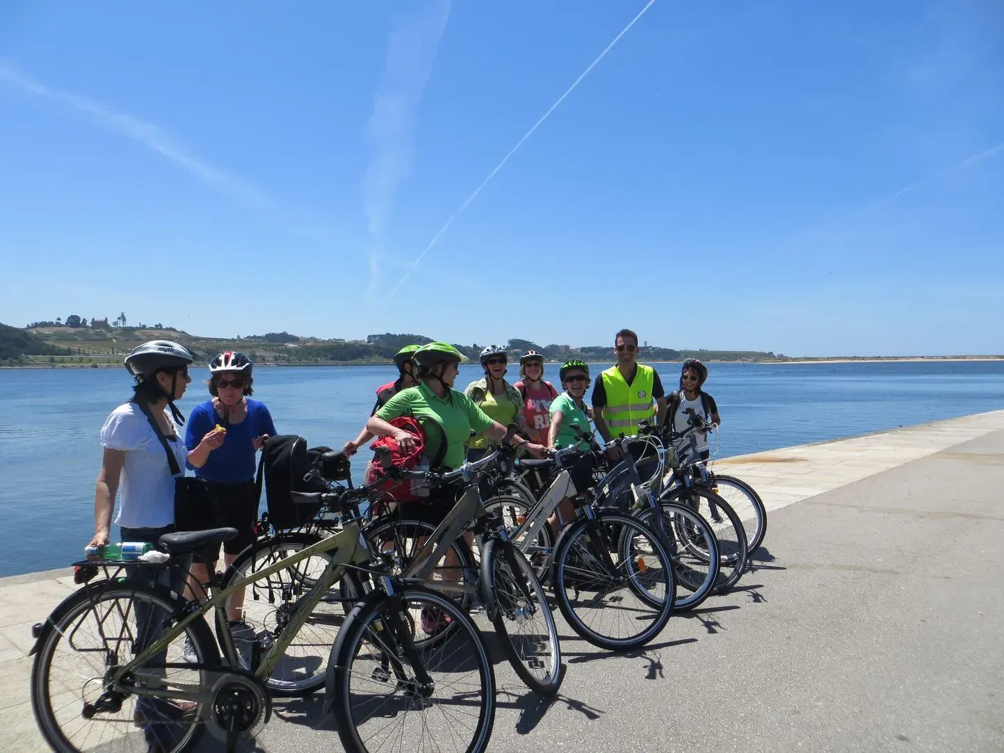 bike tour in the sun